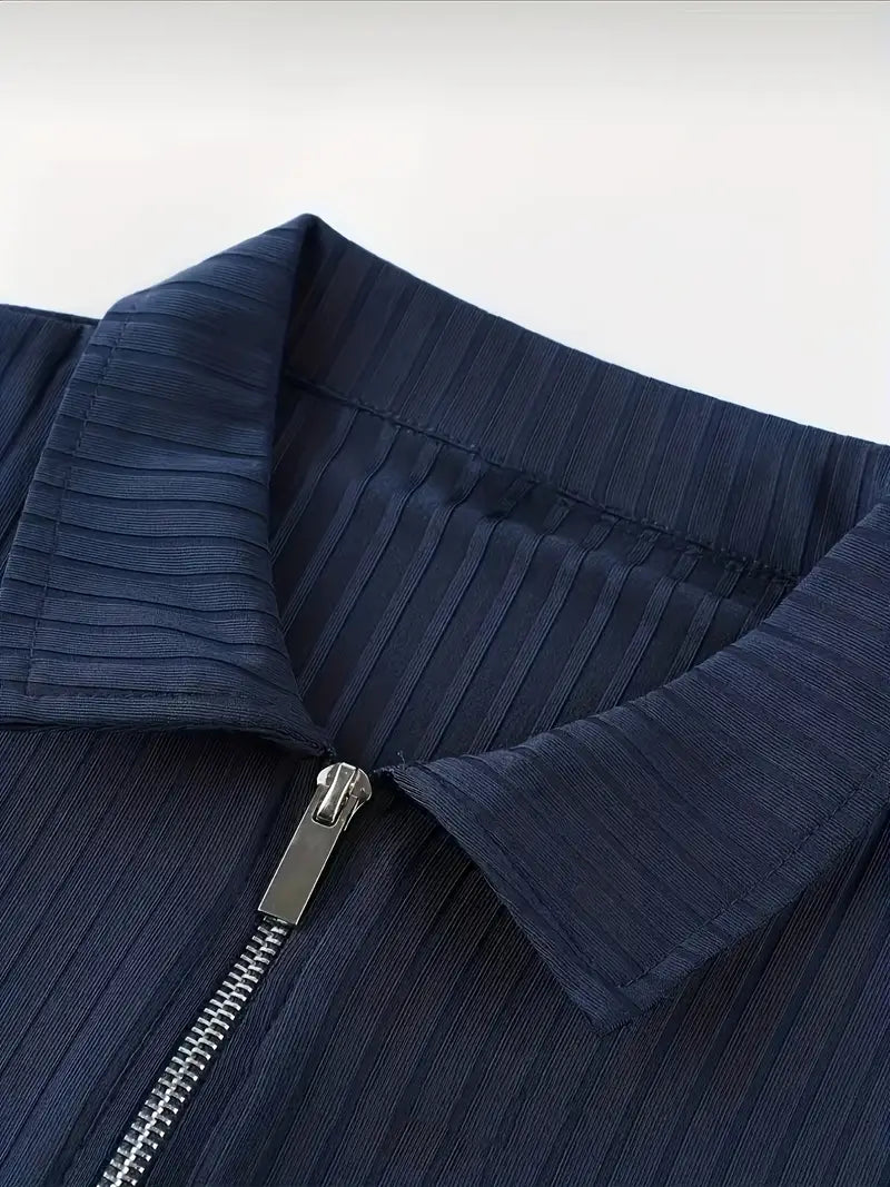 Fascino: Muscle Fit-pullover met halve rits