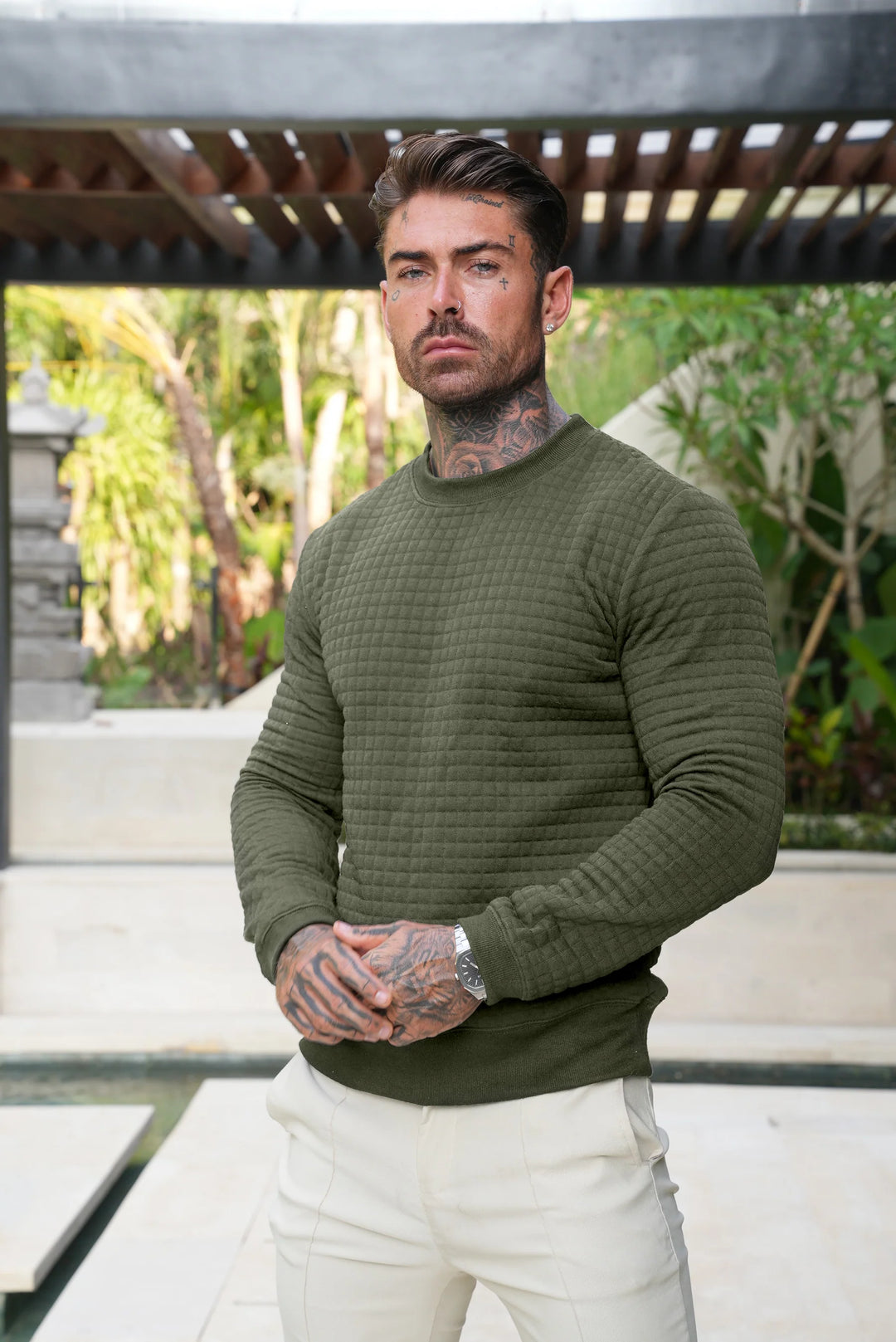 Milano: Gestructureerde Slim Fit Breisel