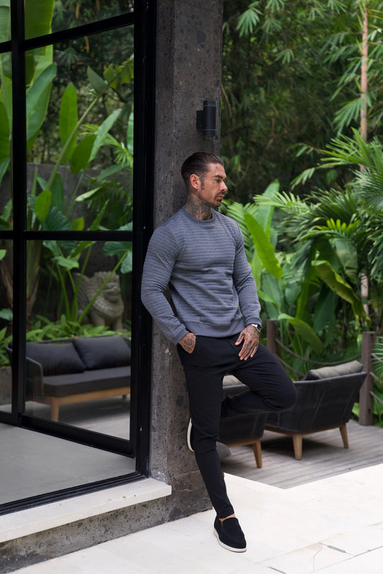 Milano: Gestructureerde Slim Fit Breisel