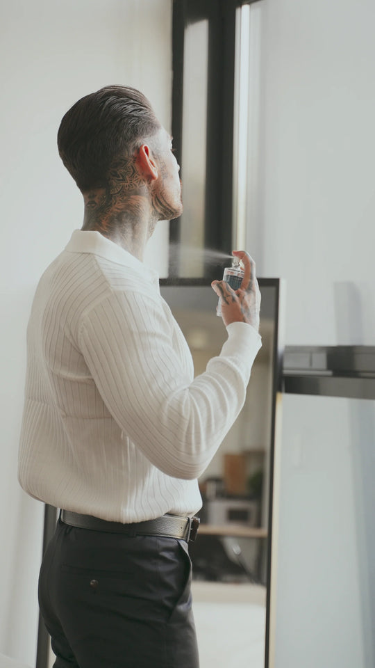 Sogno: Muscle Fit gebreid shirt