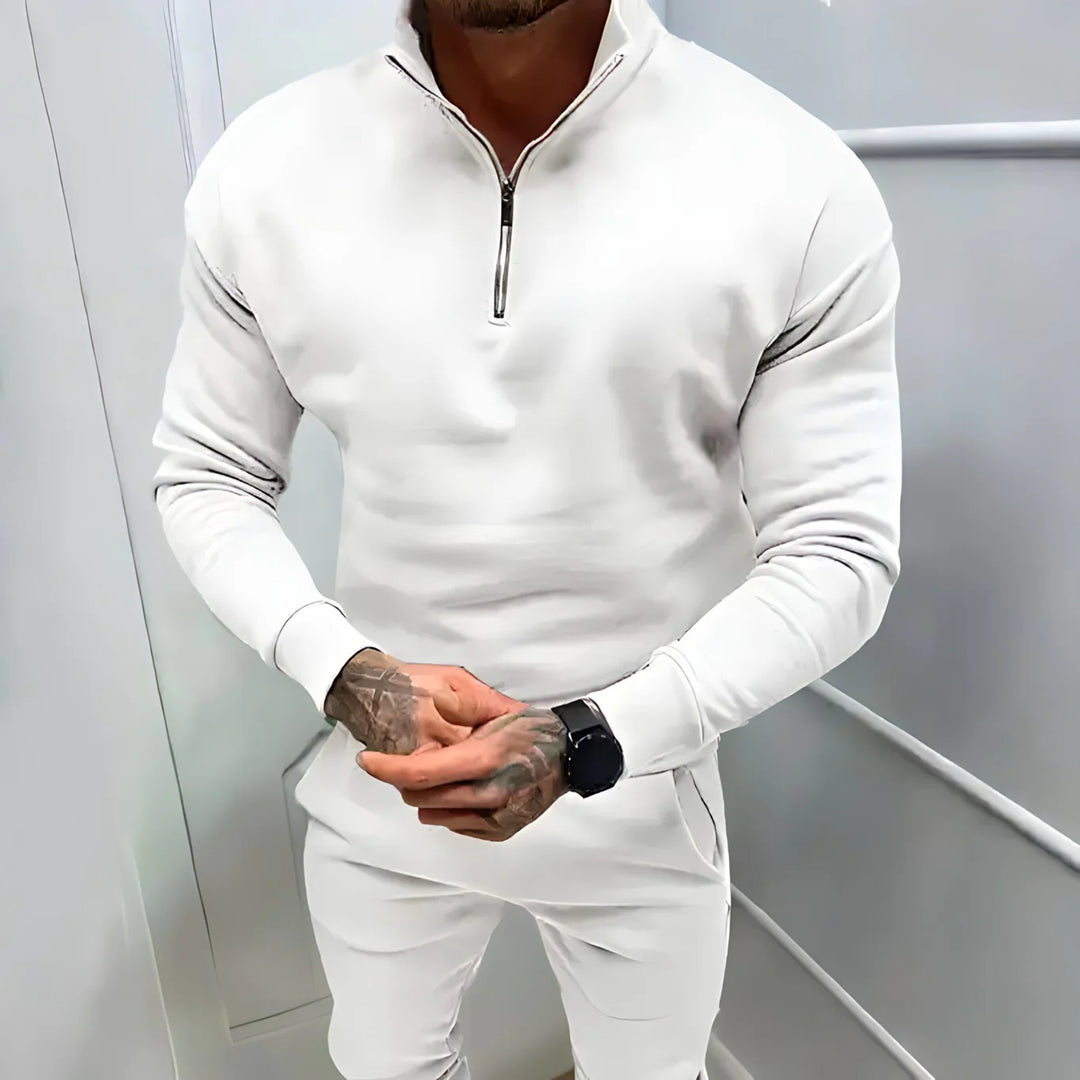 Sartoria: Muscle Fit trui met halve rits