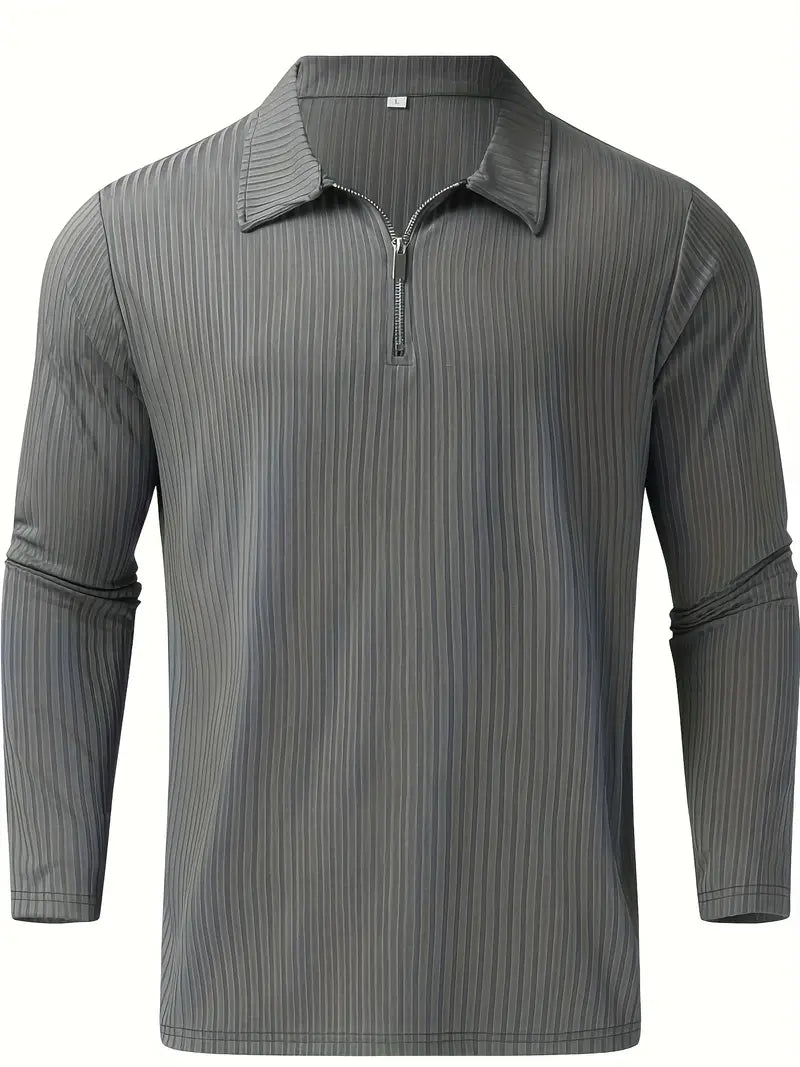 Fascino: Muscle Fit-pullover met halve rits