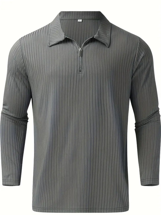 Fascino: Muscle Fit-pullover met halve rits