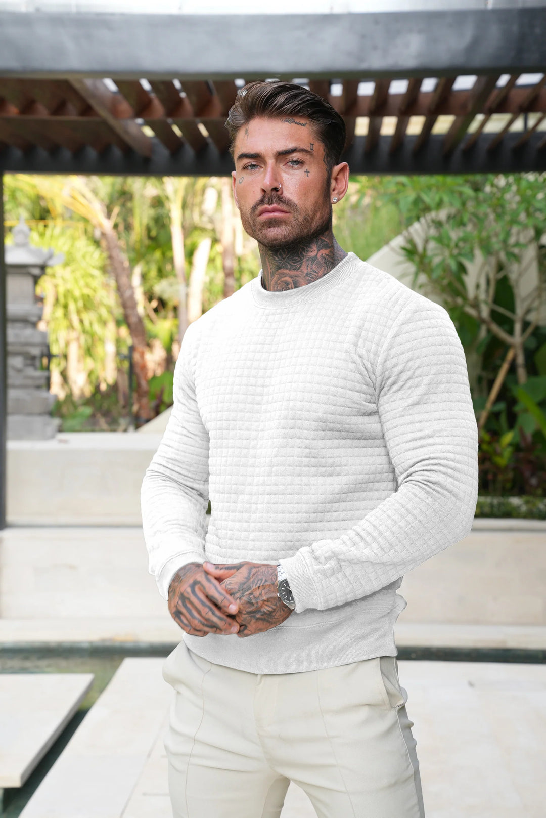 Milano: Gestructureerde Slim Fit Breisel